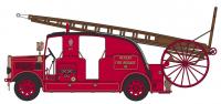 76LC004 Oxford Diecast Leyland Cub FK7 Redcar Fire Brigade